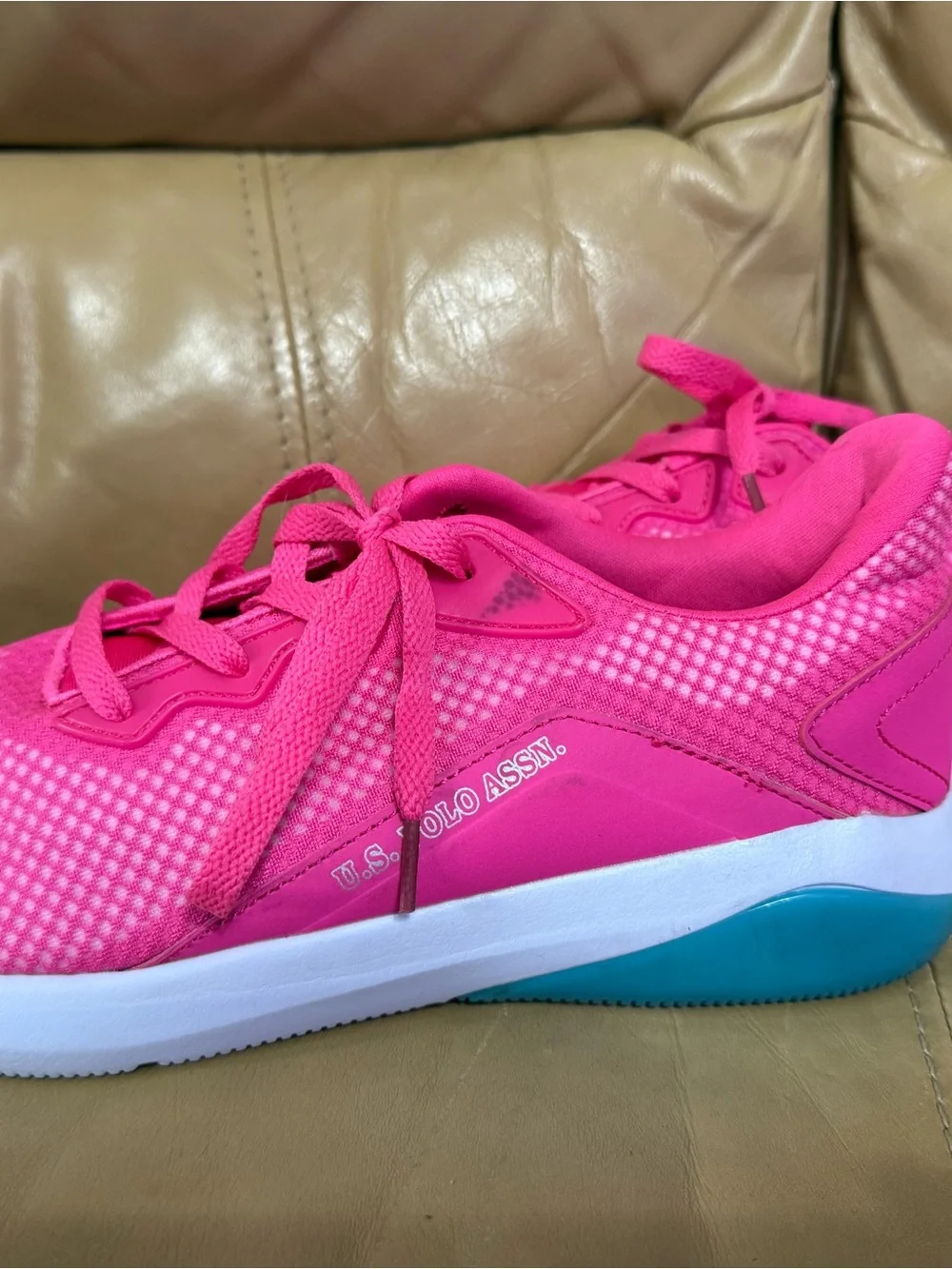 U.S. Polo Assn Fuel-M Hot Pink Teal Sneakers Women's Size 10 NWT